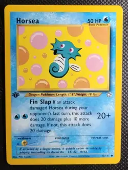 Horsea 1st Edition Neo Genesis 62/111 Pokemon Card WOTC - Near Mint - Image 1
