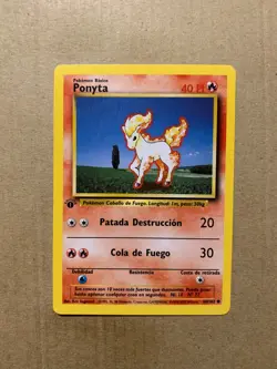 1st Edition SPANISH Ponyta 60/102 Base Set - Common Pokemon Card - NM/Mint - Image 1