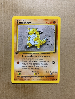 1st Edition SPANISH Sandshrew 62/102 Base Set - Common Pokemon Card - NM/Mint - Image 1
