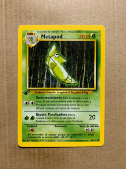 1st Edition SPANISH Metapod 54/102 Base Set - Common Pokemon Card - NM/Mint - Image 1