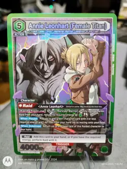 Annie Leonhart Female Titan UE10BT-AOT-1-053 SR Attack on Titan Union Arena Card - Image 1