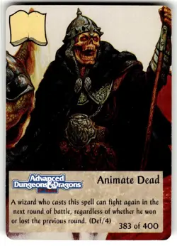 Spellfire CCG Common Card Animate Dead - 1st Edition 383 of 400 - Image 1