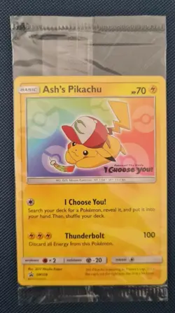Ash's Pikachu Promo Card SM108 - I Choose You - Sealed New - Image 1