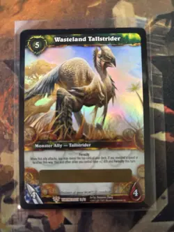 World of Warcraft TCG Wasteland Tallstrider Unused Loot Card Swift Shorestrider - Image 1