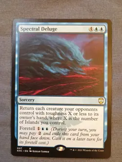 MTG Magic the Gathering Spectral Deluge (7/135) Kaldheim Commander LP - Image 1