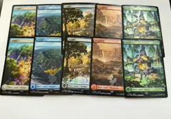 Final Fantasy Chocobo Track Stamped Foil Land Set MTG 10 English Bundle NM Magic - Image 1
