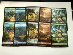 Final Fantasy Chocobo Track Stamped Foil Land Set MTG 10 English Bundle NM Magic - Image 2