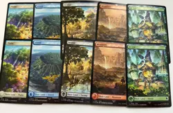 Final Fantasy Chocobo Track Stamped Foil Land Set MTG 10 English Bundle NM Magic - Image 3