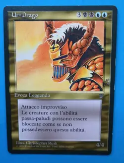 Magic the Gathering MTG FBB ITALIAN Legends UR-DRAGO LP/EX RARE 1994 Nice! - Image 1
