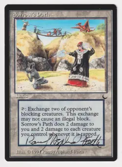 Signed Sorrow's Path NM The Dark Artist Randy Asplund-Faith MTG Reserved List! - Image 1