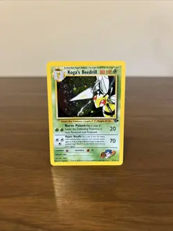 Pokemon Koga's Beedrill Gym Challenge Holo Card 9/132 GREAT! Near Mint Condition - Image 2