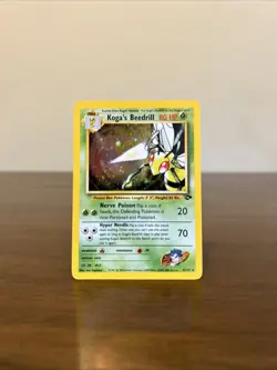 Pokemon Koga's Beedrill Gym Challenge Holo Card 9/132 GREAT! Near Mint Condition - Image 3