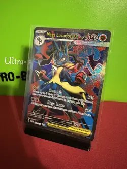 Mega Lucario ex Holo Ultra Rare Card 160/132 Me01: Mega Evolution Pokemon NM - Image 1