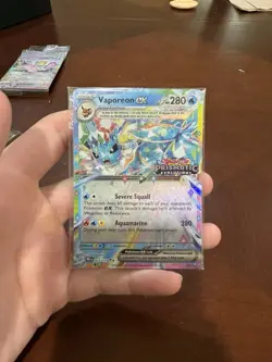 2025 Pokemon SV Prismatic Evolutions Vaporeon Ex 023/131 FACTORY SEALED STAMPED - Image 1