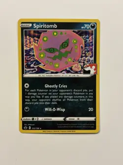 Spiritomb 103/198 Pokemon Prize Pack Chilling Reign variant line Holo NM E - Image 1