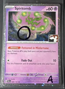 SWIRL Spiritomb 089/193 Play! Prize Pack Series 4 Cosmos Holo Promo Pokemon NM A - Image 1