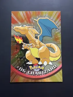 [NM+] Pokemon TV 2000 Topps Chrome Holo Foil Charizard #06 NM/MINT Condition!! - Image 1