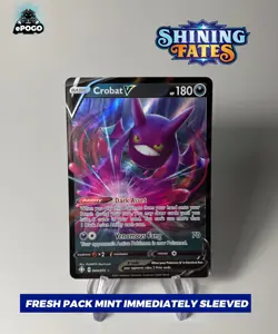 Crobat V 044/072 Pokemon TCG: Shining Fates Ultra Rare Full Art Pokemon MINT 🦇 - Image 1
