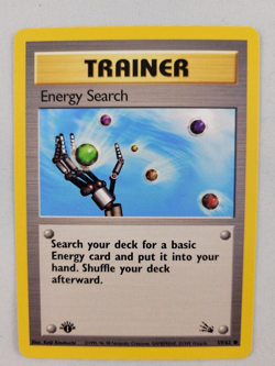 1999 Pokemon Fossil - 1st Edition - Energy Search Trainer - 59/62 - Gradeable - Image 1