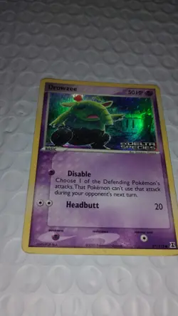 2005 Pokemon DROWZEE Ex Delta Species REVERSE HOLO Foil STAMPED 67/113 - Image 1