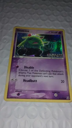 2005 Pokemon DROWZEE Ex Delta Species REVERSE HOLO Foil STAMPED 67/113 - Image 2