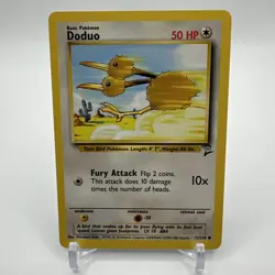 Doduo 72/130 Pokemon TCG 2000 Original Base Set 2 Regular Common Unlimited NM - Image 1