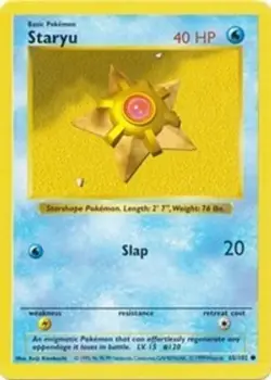 Staryu (#065/102) - 1st Edition OS - Base Set (Shadowless) MP Pokemon - Image 1