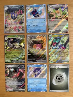 Paldean Fates Pokemon TCG Lot Of 9, Baby Shinies, Full Art, ex’s PAL - Image 1