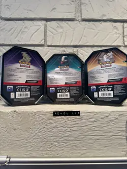 3 x Triple Whammy Collector SEALED Tins (Complete Tin Set) Pokemon TCG - Image 2
