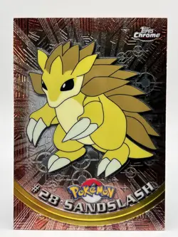 2000 Topps Chrome Pokemon Sandslash Series 1 #28 NM - Image 2