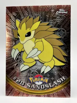 2000 Topps Chrome Pokemon Sandslash Series 1 #28 NM - Image 3