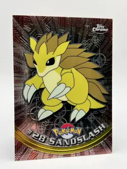 2000 Topps Chrome Pokemon Sandslash Series 1 #28 NM - Image 4