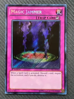 Yugioh Magic Jammer 1st Edition Secret Rare LCYW-EN153 NM - Image 1