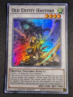Yu-Gi-Oh! Old Entity Hastorr CT12-EN005 Limited Edition Super Rare LP - Image 1