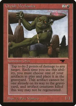 Orcish Mechanics Antiquities NM Red Common MAGIC THE GATHERING CARD ABUGames - Image 1
