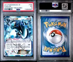Lugia EX 102 Legendary Treasures PSA 5 Pokemon Card Holo - Image 3