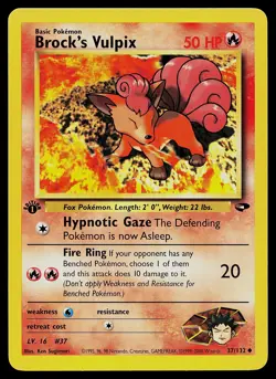 Pokemon Card - Brock's Vulpix Gym Challenge 37/132 Uncommon 1st Edition - Image 1