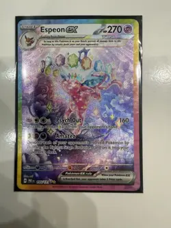 Pokemon TCG Espeon EX Prismatic Evolutions Holo Card 155/131 Near Mint Condition - Image 1
