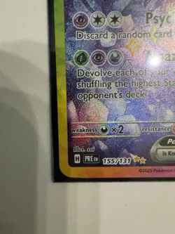 Pokemon TCG Espeon EX Prismatic Evolutions Holo Card 155/131 Near Mint Condition - Image 3