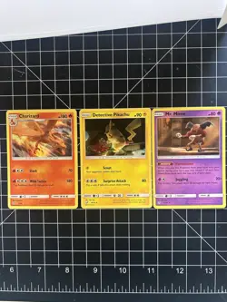 Pokemon Card TCG Detective Pikachu Lot Of 3 Charizard Mr Mime Pikachu - Image 1