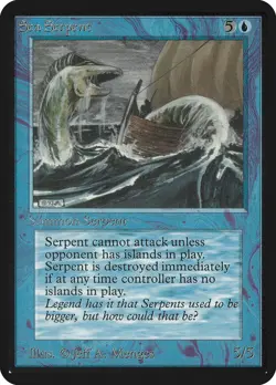 Sea Serpent Alpha PLD Blue Common MAGIC THE GATHERING MTG CARD ABUGames - Image 1