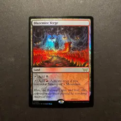 MTG Duskmourn: LOT of 4 VERGES: Hushwood Verge x2, FOIL Blazemire, Thornspire! - Image 2