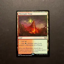 MTG Duskmourn: LOT of 4 VERGES: Hushwood Verge x2, FOIL Blazemire, Thornspire! - Image 4