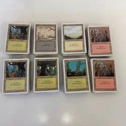 Magic the Gathering Vintage Old Basic Lands 380+ Bulk Lot Revised - Image 1