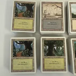 Magic the Gathering Vintage Old Basic Lands 380+ Bulk Lot Revised - Image 2