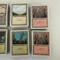 Magic the Gathering Vintage Old Basic Lands 380+ Bulk Lot Revised - Image 3