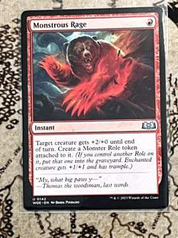 Monstrous Rage - Wilds of Eldraine - 142 - #Near Mint Magic the Gathering - Image 1