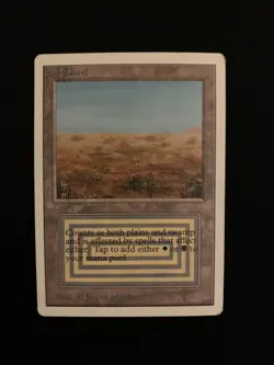 Magic MTG Unlimited Scrubland NEVER PLAYED (NP) - Image 1