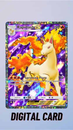 Rapidash EX Full Art Mega Rising Pokemon TCG Pocket Trade 2 Star ⭐⭐ (English) - Image 1