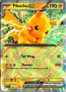 2025 Scarlet & Violet Series - Prismatic Evolutions Pikachu ex Double Rare #28 - Image 1